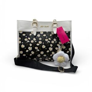 Floral Black and White Women's Bag